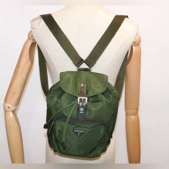 PRADA Backpack Nylon Khaki Auth 65011 - Picture 17 of 17